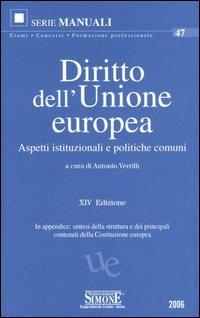 Diritto dell'Unione Europea. Aspetti istituzionali e politiche comuni - copertina