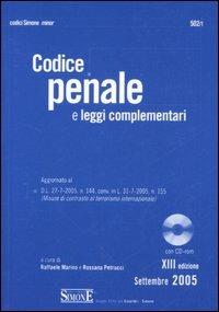 Codice penale. Leggi complementari. Con CD-ROM - copertina