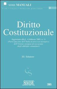 Diritto costituzionale - copertina