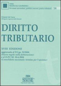 Diritto tributario - Gianni De Luca - copertina