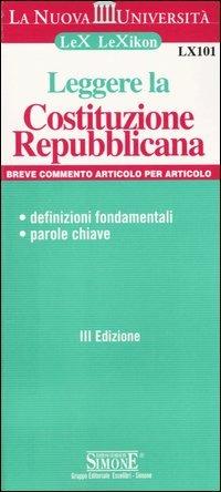 Leggere la Costituzione Repubblicana - copertina