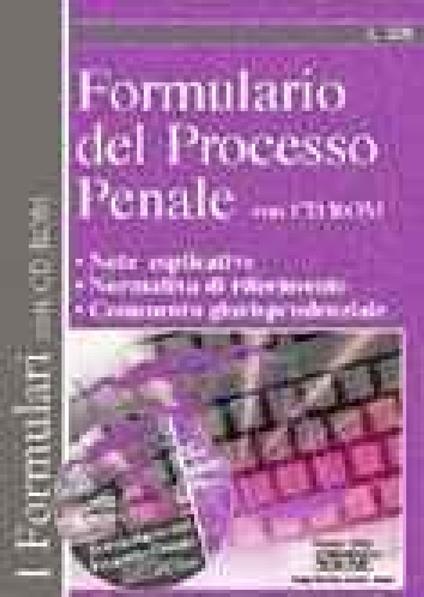 Formulario del processo penale. Con CD-ROM - copertina