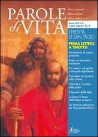 Parole di vita (2012). Vol. 4: L'eredità di san Paolo. Prima lettera a Timoteo - copertina