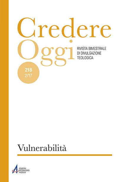 Credereoggi. Vol. 218: Vulnerabilità - copertina