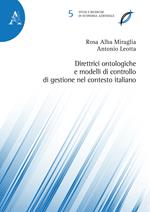 Direttrici ontologiche e modelli di controllo di gestione nel contesto italiano