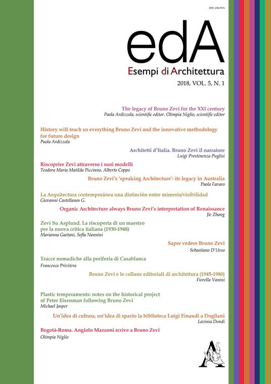 EDA. Esempi di architettura 2018. International journal of architecture and engineering (2018). Vol. 5 - copertina