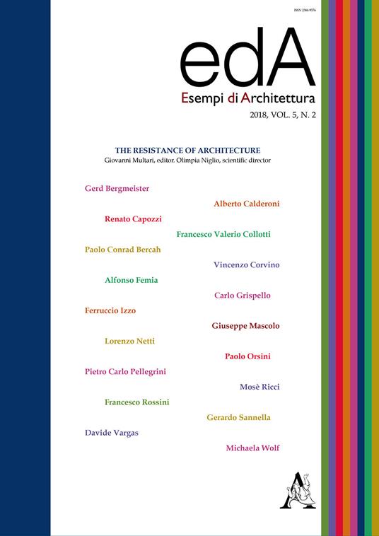 EDA. Esempi di architettura 2018. International journal of architecture and engineering (2018). Vol. 5\2 - copertina