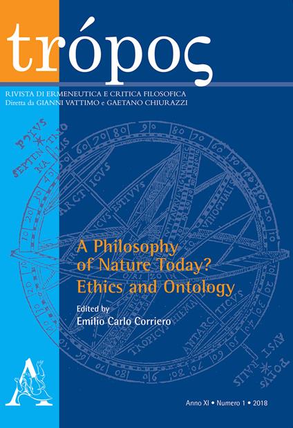 Trópos. Rivista di ermeneutica e critica filosofica (2018). Vol. 1: A philosophy of nature today? Ethics and ontology - copertina