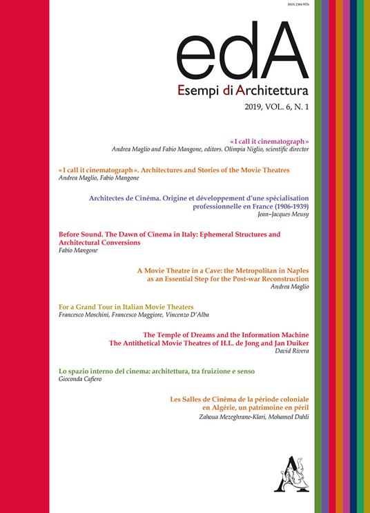 EDA. Esempi di architettura 2019. International journal of architecture and engineering. Vol. 6/1 - copertina