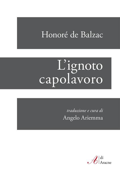 L'ignoto capolavoro - Honoré de Balzac - copertina