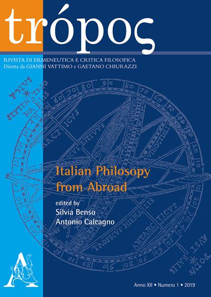 Trópos. Rivista di ermeneutica e critica filosofica (2019). Vol. 1: Italian philosophy from Abroad. - copertina