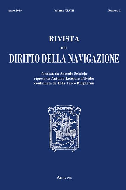 Rivista del diritto della navigazione - Michele M. Comenale Pinto,Gianfranco Benelli,Fabio Caffio - copertina