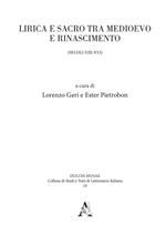 Lirica e sacro tra Medioevo e Rinascimento (secoli XIII-XVI)