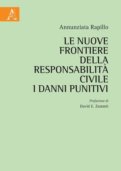 Le nuove frontiere della responsabilità civile. I danni punitivi - Annunziata Rapillo - copertina