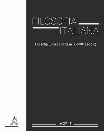 Filosofia italiana (2020). Vol. 1 - copertina