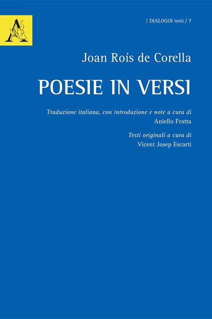 Poesie in versi - Joan Roís de Corella - copertina