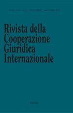 Rivista della Cooperazione Giuridica Internazionale. Quadrimestrale dell'istituto Internazionale di Studi Giuridici. Vol. 66