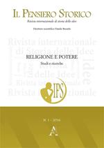 Il pensiero storico (2016). Vol. 1: Religione e potere. Studi e ricerche.