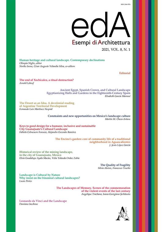EDA. Esempi di architettura 2021. International journal of architecture and engineering. Vol. 8\1 - copertina