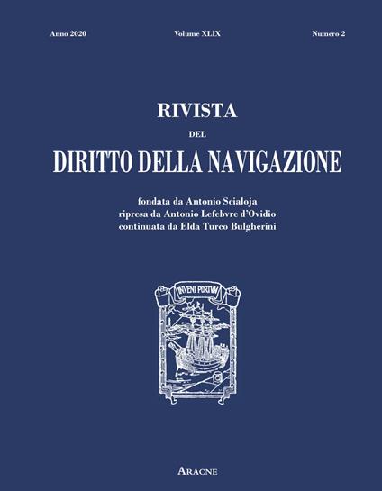 Diritto della navigazione (2020). Vol. 49 - copertina