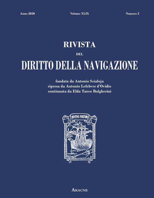 Diritto della navigazione (2020). Vol. 49 - copertina