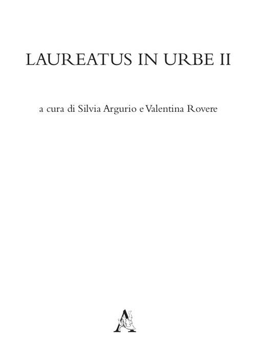 Laureatus in Urbe. Vol. 2 - copertina