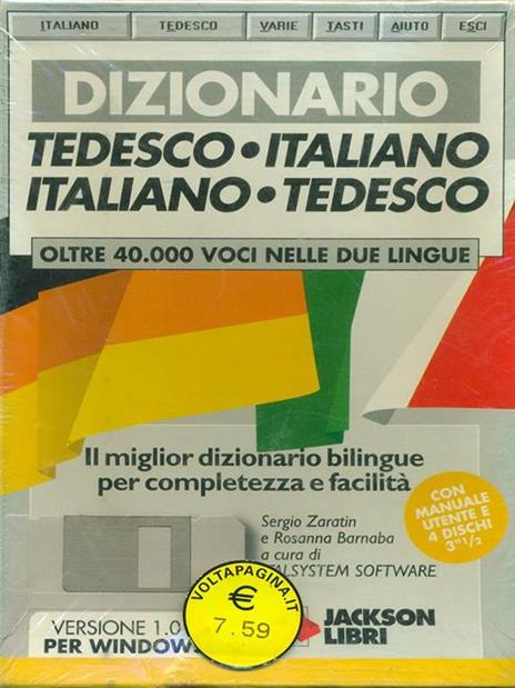 Dizionario tedesco-italiano, italiano-tedesco. Con 4 floppy disk - Sergio Zaratin,Rosanna Barnaba - copertina