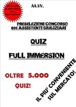 Preselezioni concorso 800 assistenti giudiziari. Quiz full immersion. Con software