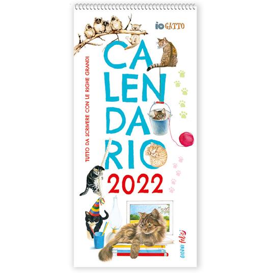 Io gatto. Tutto da scrivere con le righe grandi. Calendario 2022 - copertina
