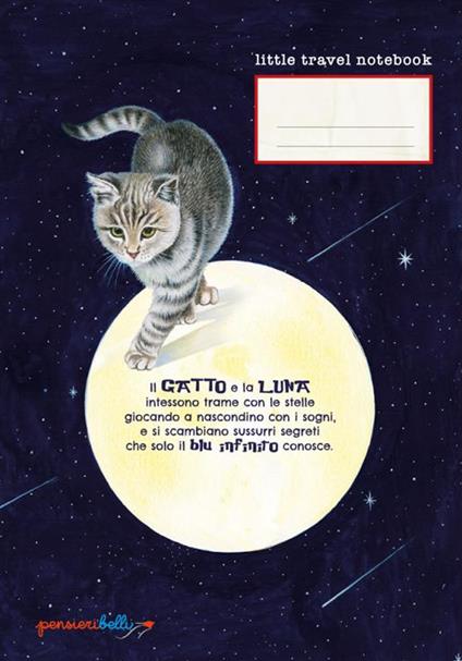 Il gatto e la luna (Quaderno da zaino) - copertina