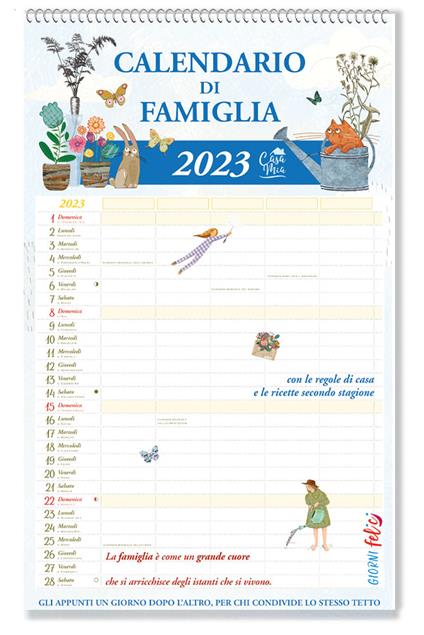 Casa mia. Calendario di famiglia 2023 - Valentina Grazzi - copertina