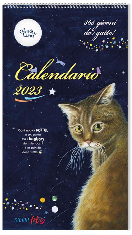 Il gatto e la luna. Calendario 2023 - copertina