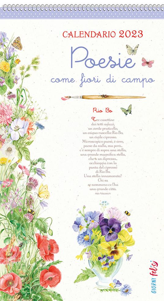 Poesie come fiori di campo. Calendario 2023 - copertina
