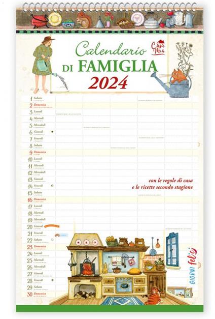 Calendario 2024. Casa Mia calendario di famiglia - copertina