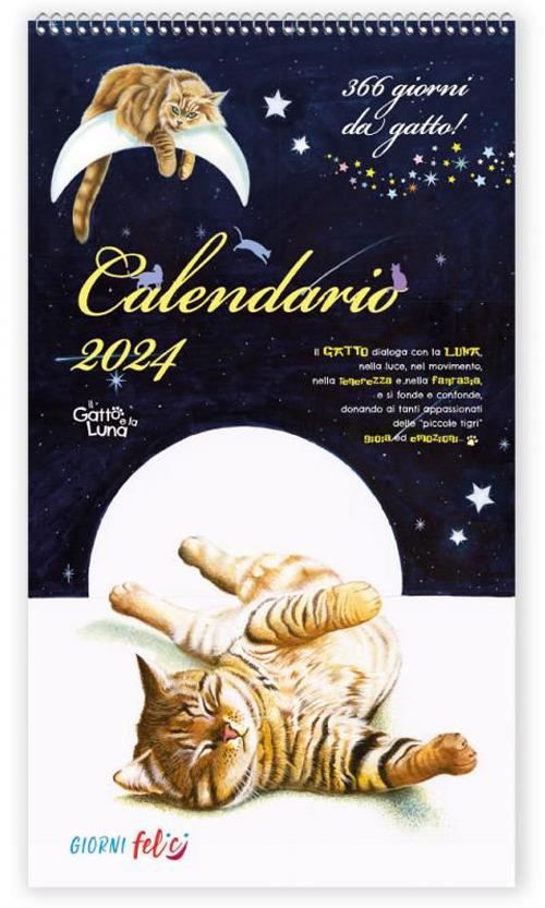 Calendario 2024. Il gatto e la luna - copertina