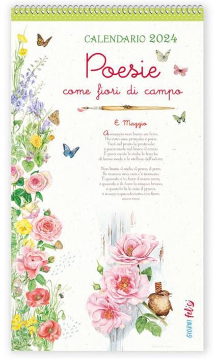 Calendario 2024. Poesie come fiori di campo - copertina