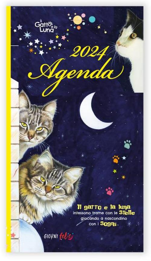 Agendina settimanale 2024. Il gatto e la luna - Libro - Edizioni