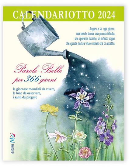Calendariotto. Parole belle 365 giorni 2024 - copertina