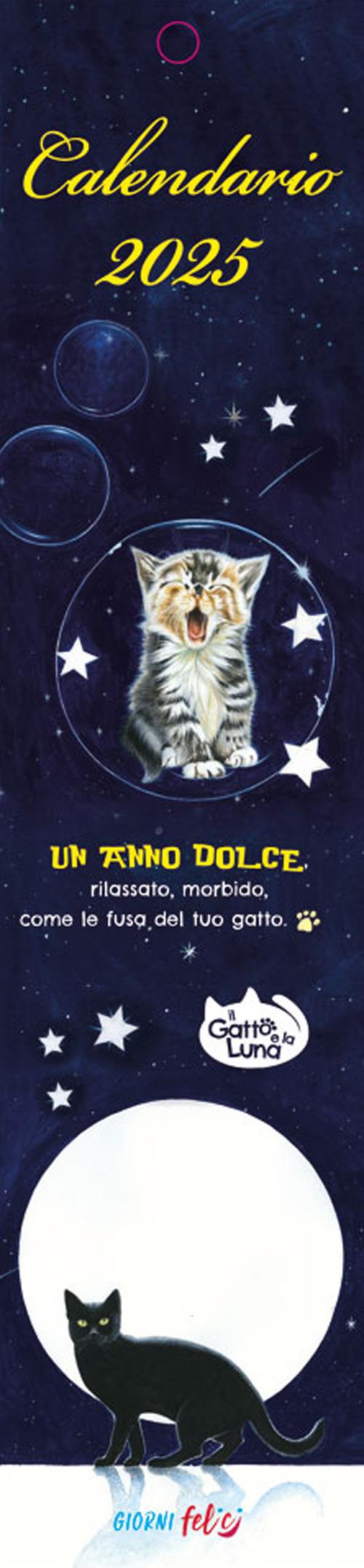 Il gatto e la luna. Calendarietto 2025 - copertina