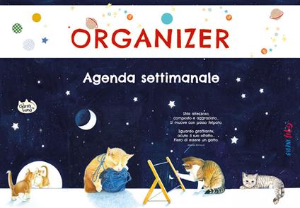 Agenda settimanale Il gatto e la luna. Organizer - copertina