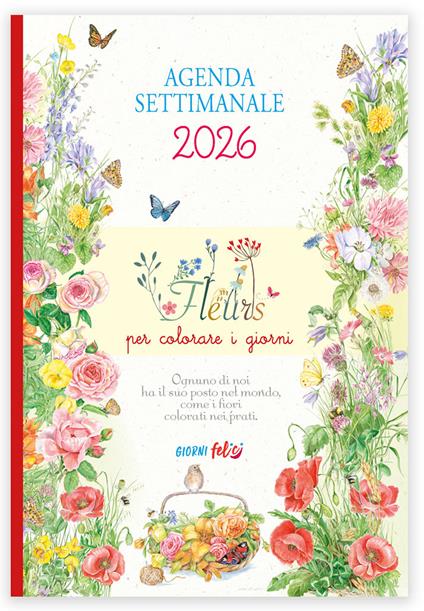 Agenda settimanale 2026. Fleur per colorare i giorni - copertina