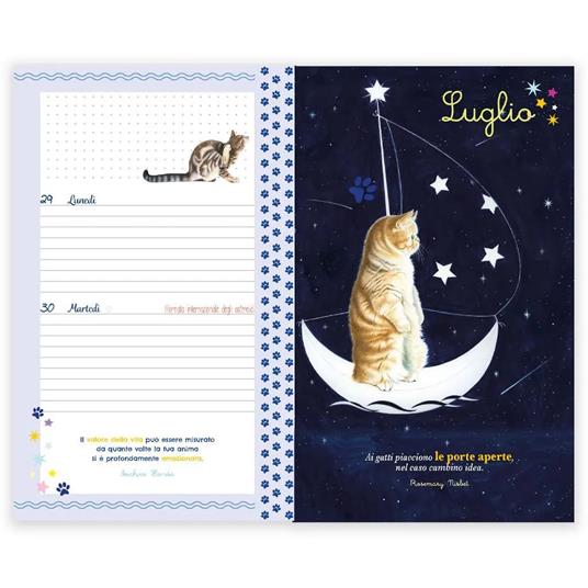 Agenda settimanale 2026. Il gatto e la luna - 2