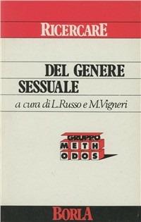 Del genere sessuale. 3º Colloquio di Palermo - L. Russo,M. Vigneri - copertina