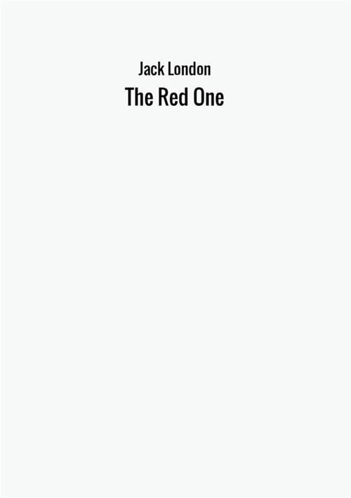 The red one - Jack London - copertina