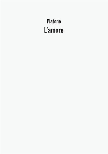 L'amore - Platone - copertina