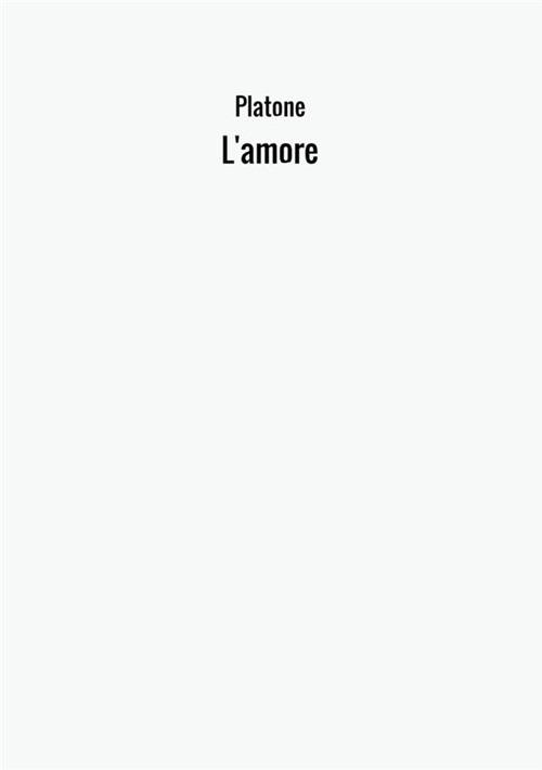 L'amore - Platone - copertina