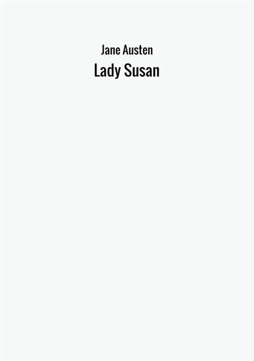 Lady Susan - Jane Austen - copertina