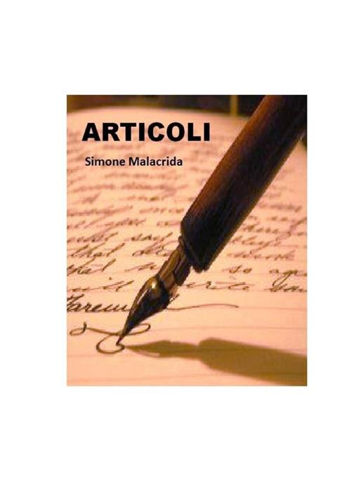 Articoli - Simone Malacrida - copertina