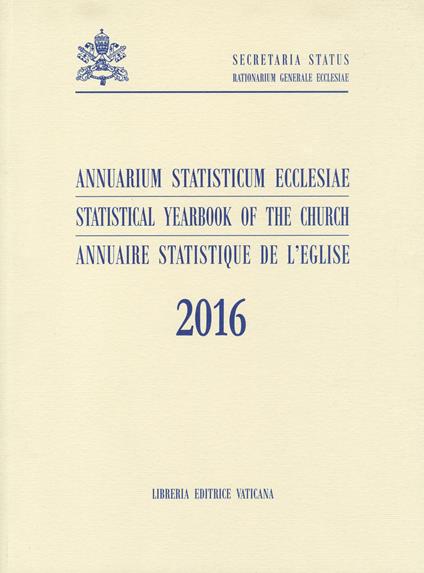 Annuarium statisticum Ecclesiae (2016) - copertina