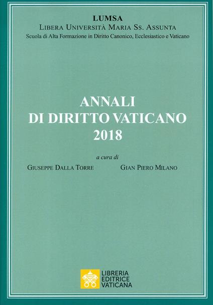 Annali di diritto vaticano (2018) - copertina